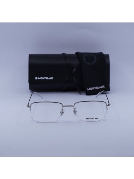 Montblanc MB0084OK 004 Rectangle Eyeglasses 55mm – Dark Ruthenium main image 8